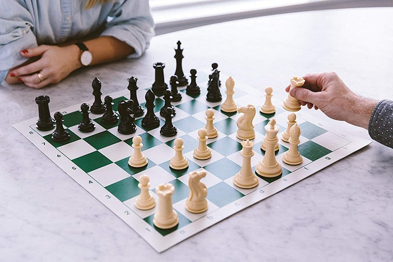 Vinyl Tournament Chessboard™ + 32 Chess Set™